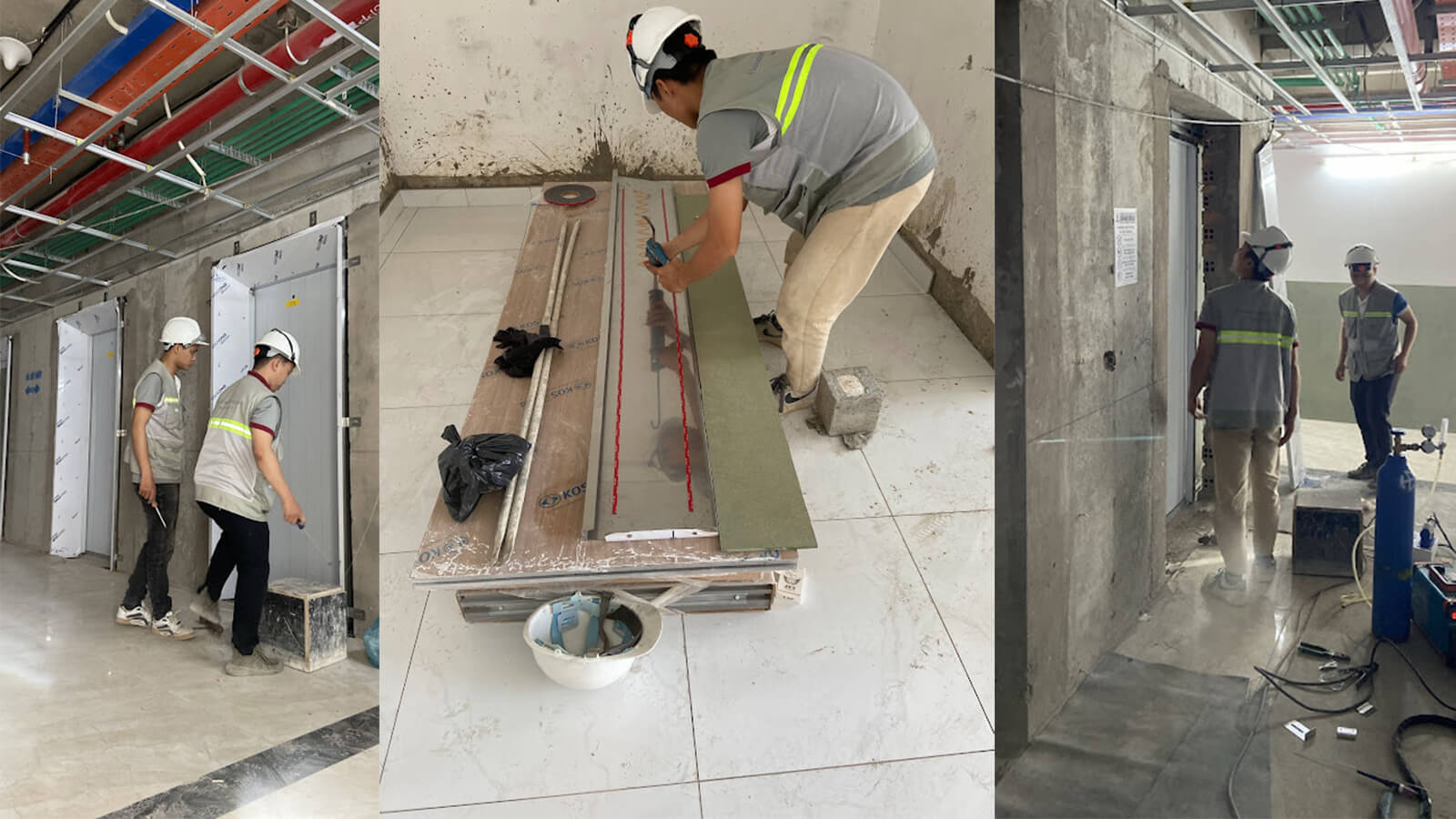 Thi công ốp inox thang máy